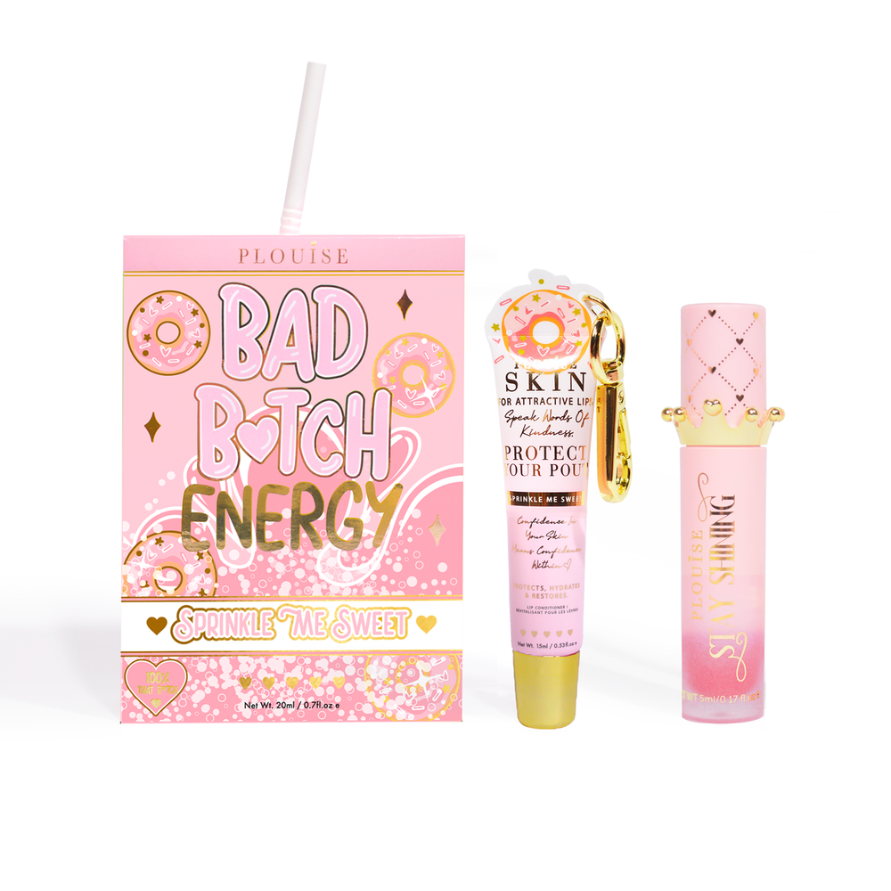 Bad Bitch Energy Lip Conditioner & Lip Oil Duo - Donut
