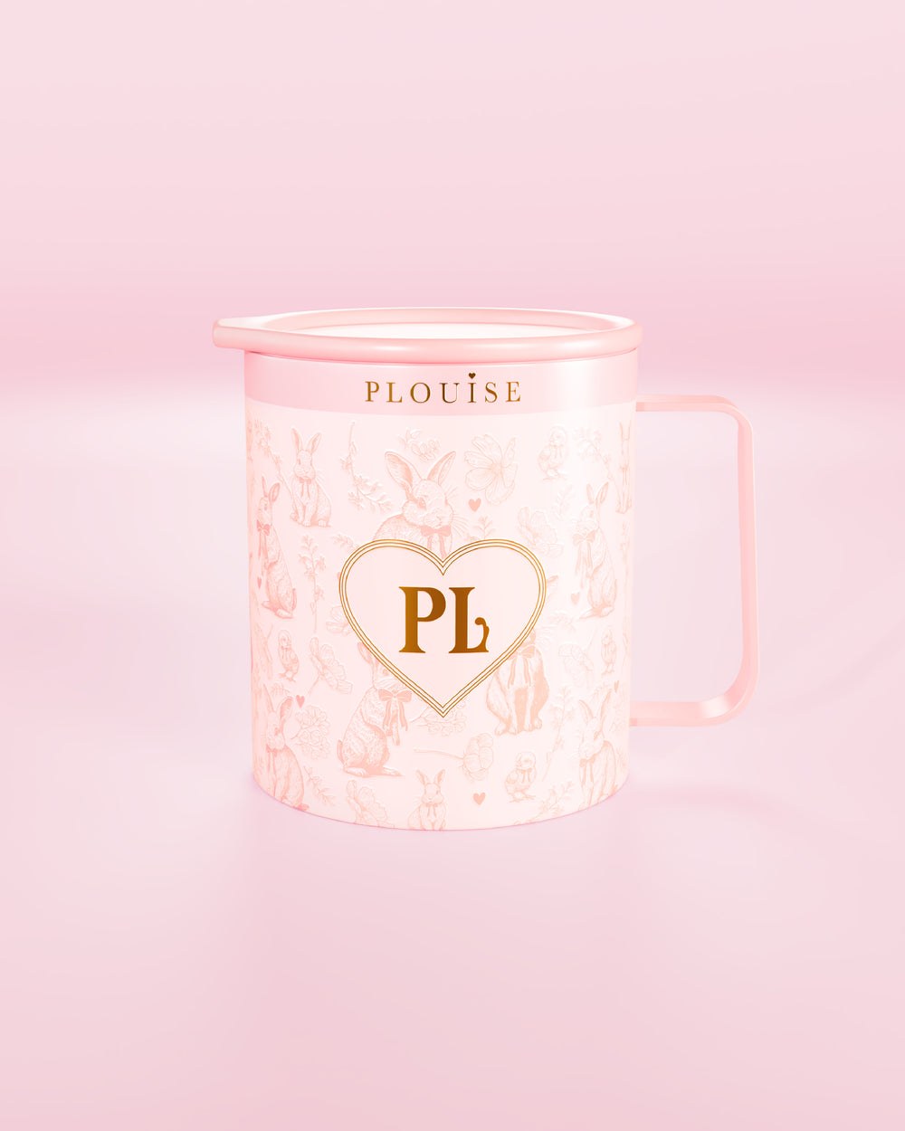 Tasse à gobelet en acier inoxydable rose P.Louise Hunny Bunny