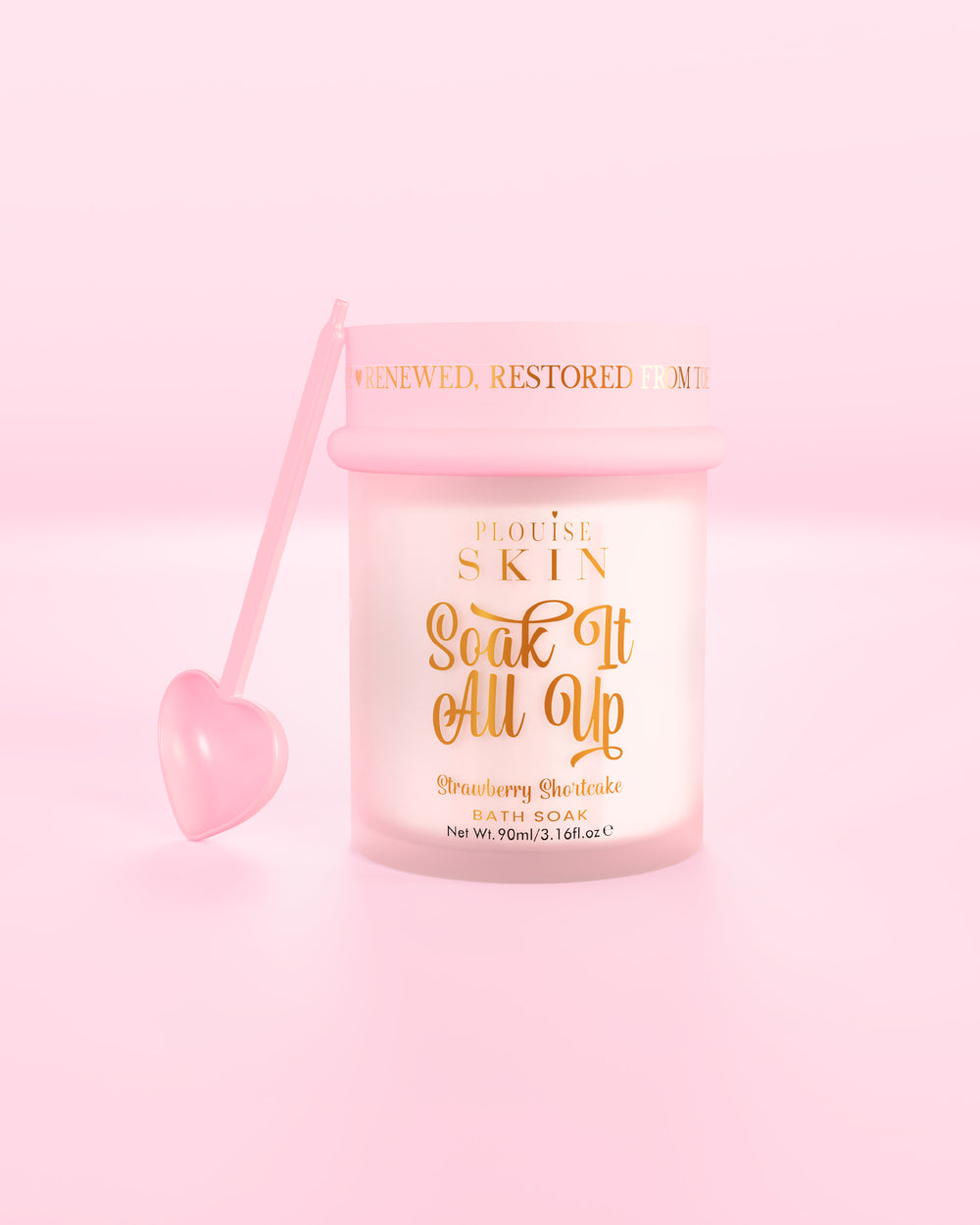 Pot de bain moussant P.Louise Soak It All Up imprégné du parfum de shortcake aux fraises