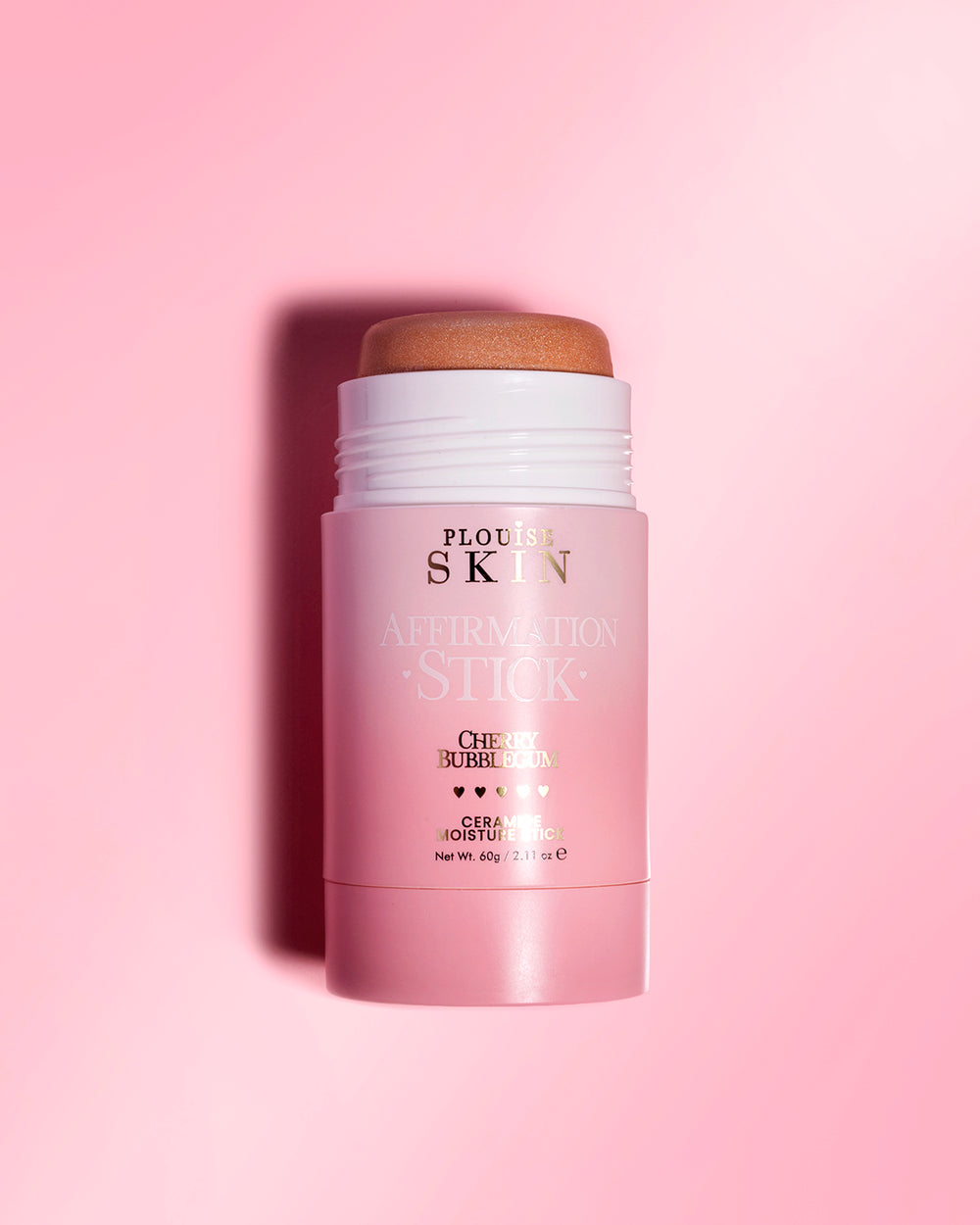 P.Louise Affirmation Stick Ceramide Moisture Shimmer Glow Cerise Bubblegum Stick