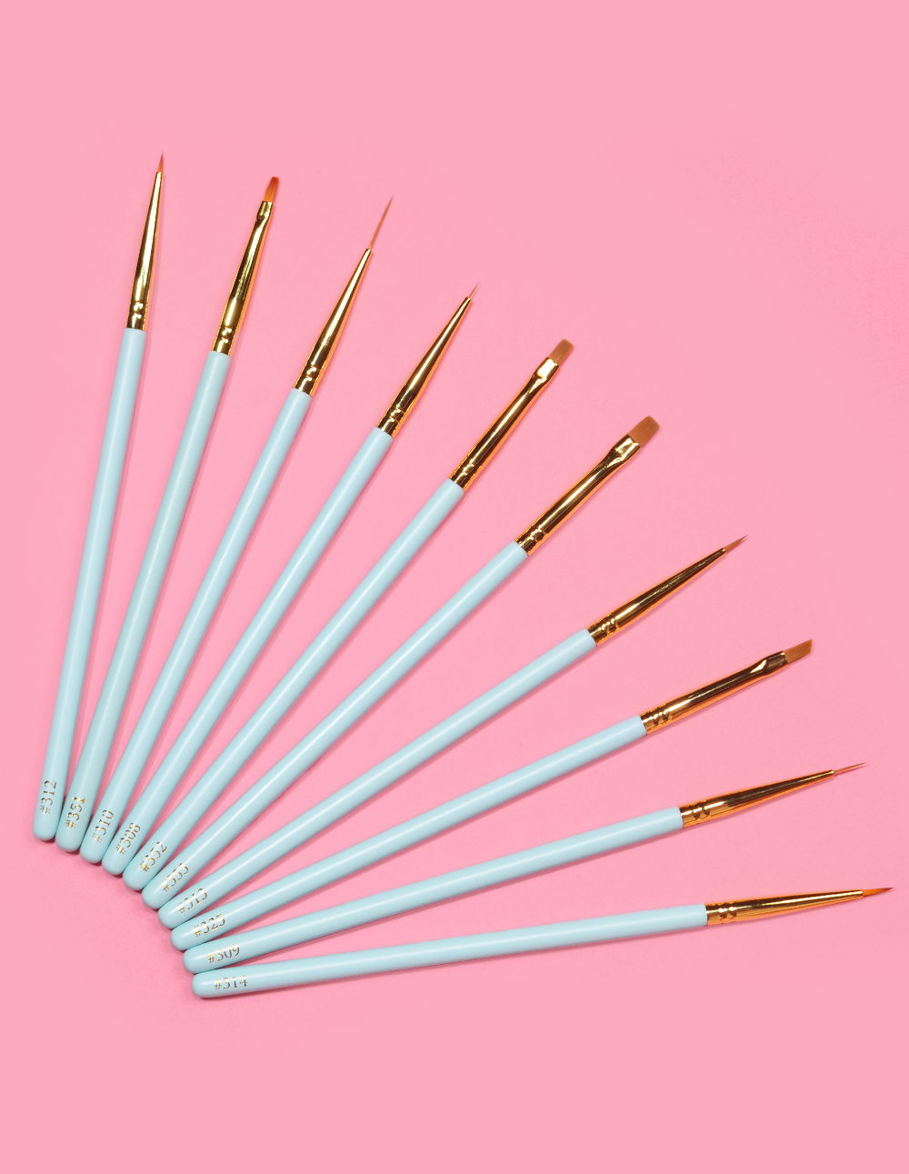 Detail In The Deal - Ensemble de 10 pinceaux pour les yeux bleus
