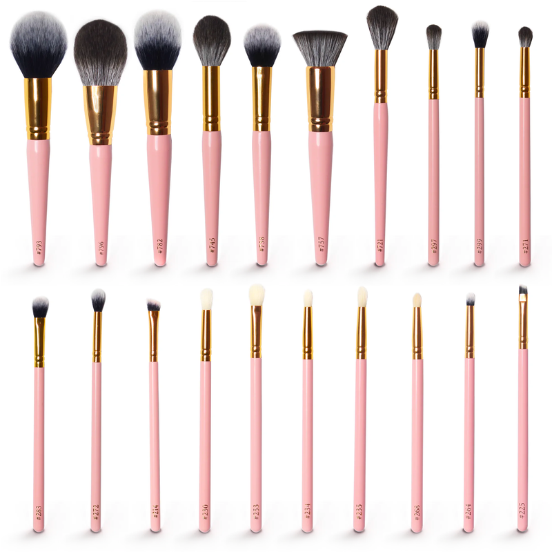 Ensemble de pinceaux de maquillage complet pour le visage, 20 pièces