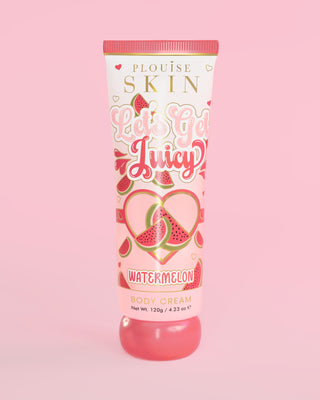Prenons une lotion pour le corps à la pastèque juteuse