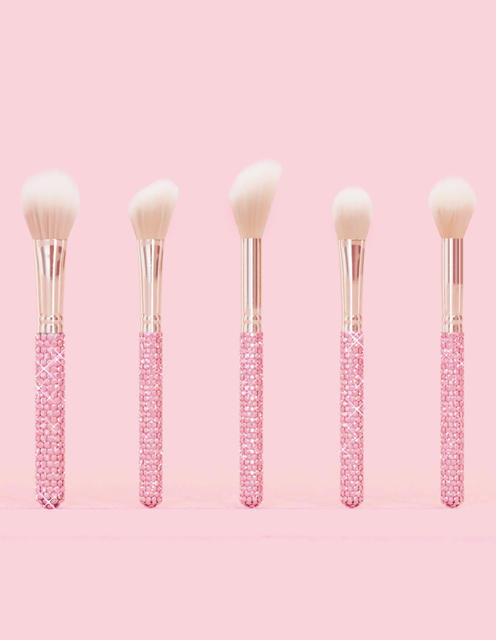 Crystal 20-Piece Eye & Face Makeup Brush Set