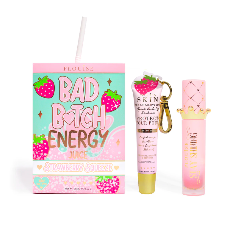 Duo revitalisant et huile pour les lèvres Bad Bitch Energy - Fraise