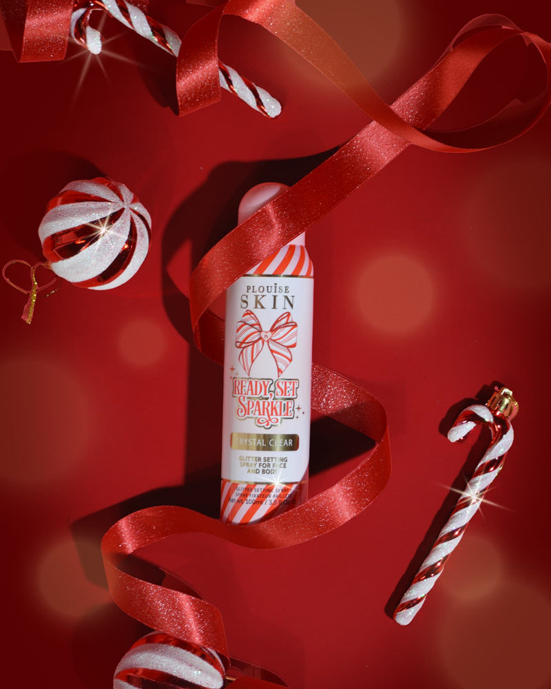 Spray fixateur à paillettes scintillantes Ready Set - Édition de Noël