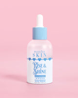 Flacon bleu et blanc de Sérum Hyaluronique PLouise Rise and Shine framboise bleue