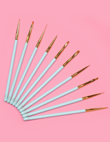 Detail In The Deal - Ensemble de 10 pinceaux pour les yeux bleus