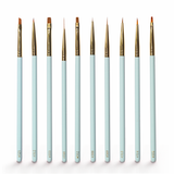 Detail In The Deal - Ensemble de 10 pinceaux pour les yeux bleus
